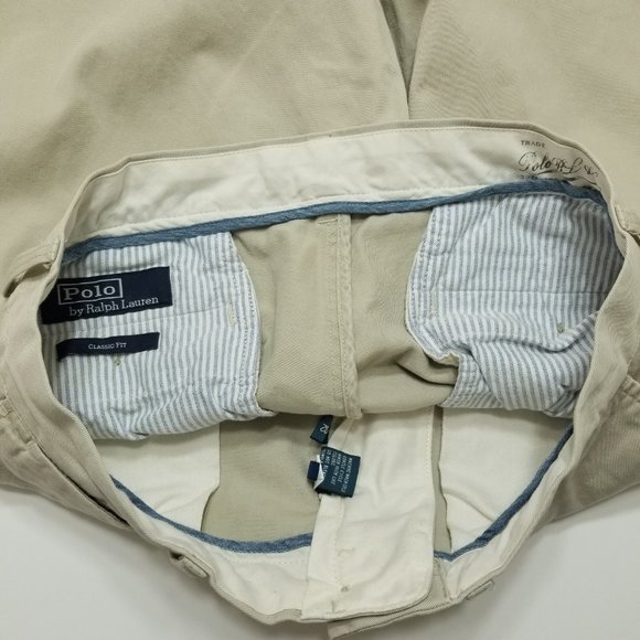 Polo Ralph Lauren Beige Chino Pants - Flat Front - - Picture 8 of 9
